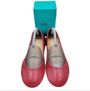 Tieks by Gavrieli Ballet Flat Shoe Women's 9 Cardinal Red Leather Slip On Loafer